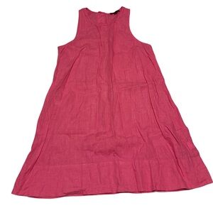 J.Crew Sleeveless Linen Swing Dress Pink Small
